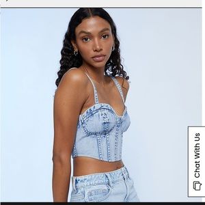 Pacsun denim crop top (LA hearts brand)